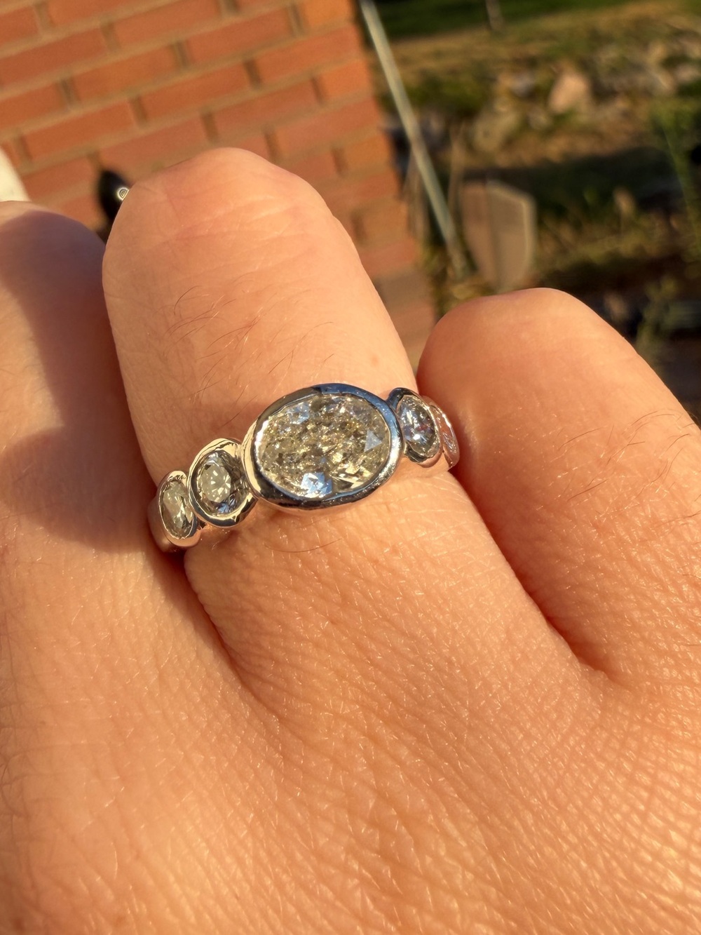 Old Mine Cut Diamond 14k Ring